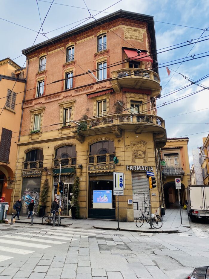 The best of bologna italy guide- old building two floors in centro