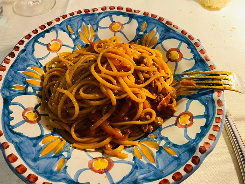 pasta plate in Modena Italy