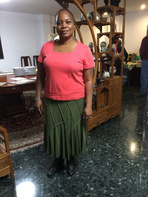 Thanksgiving Day - Random Photos And Memories! 16 woman with pink shirt and green skirt