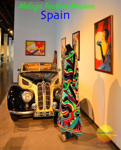 pucci dress and car at #fashionmuseumMalaga #malaga #spain #fasionmuseum #mustvisitmalaga