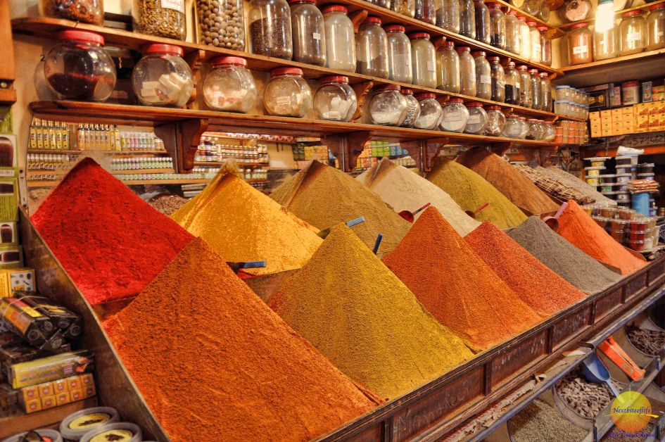 Marrakesh spices in souk