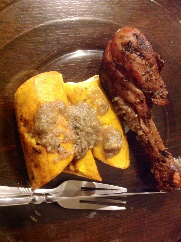 Reverse Culture Shock Back In The USA? 7 A meal courtesy of our airbnb host. Plantain and grilled chicken which was fantastic. The plantain not so much to me as it was not as ripe as l like it. He also made fantastic French toast and scrambled eggs.