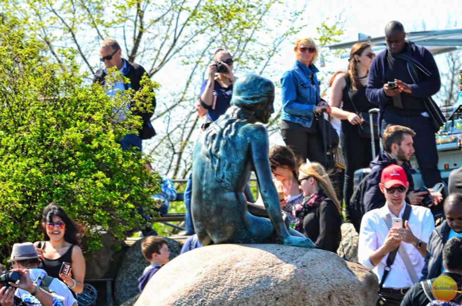 What to eat and see in Copenhagen includes the little mermaid rear view