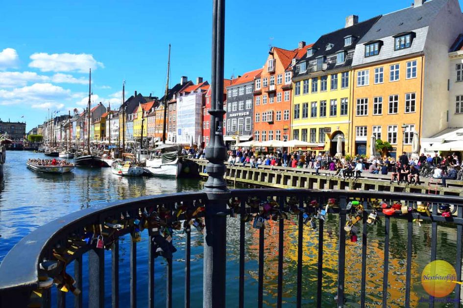 What to see and eat Copenhagen guide: love locks in Nyhavn