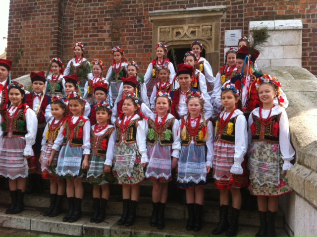 Kids in native costume Krakow