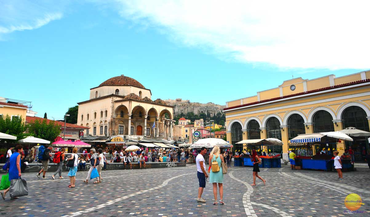 monastiraki square athens greece