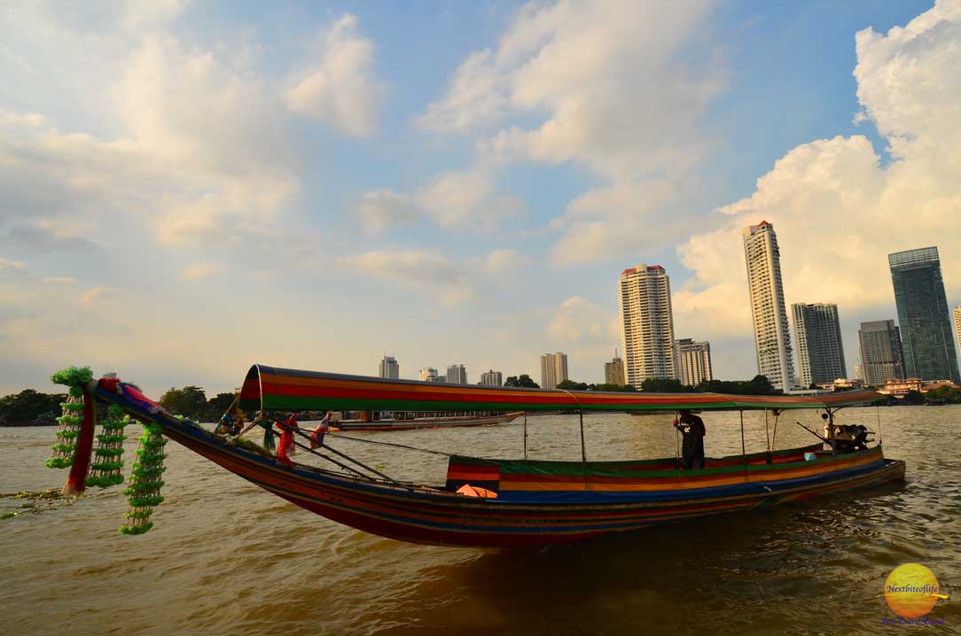 thai boat on praya river
