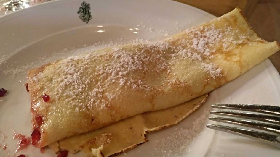 Strawberry crepes were consumed during our week in Vienna