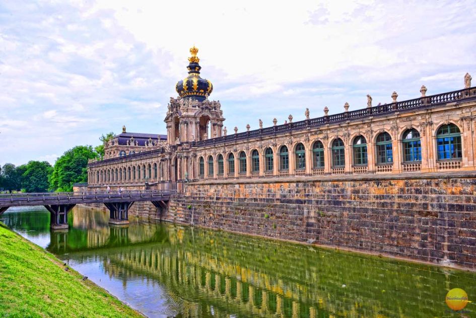 Prague To Dresden Germany Day Trip By Bus 5 zwinger palace dresden water side view