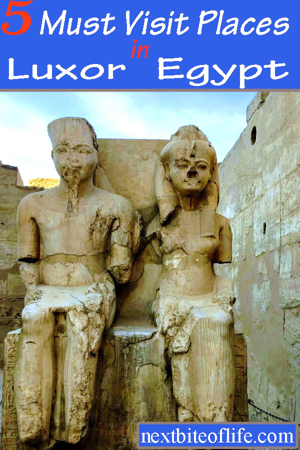 5 must visit places in Luxor #egypt #luxor #luxorguide #valleyofthekings #karnaktemple #africantravel #luxoritinerary