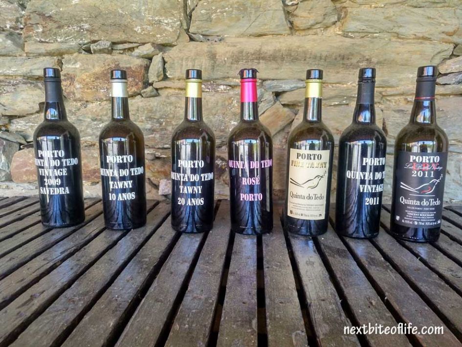 bottles of port wine in the Douro Valley Portugal