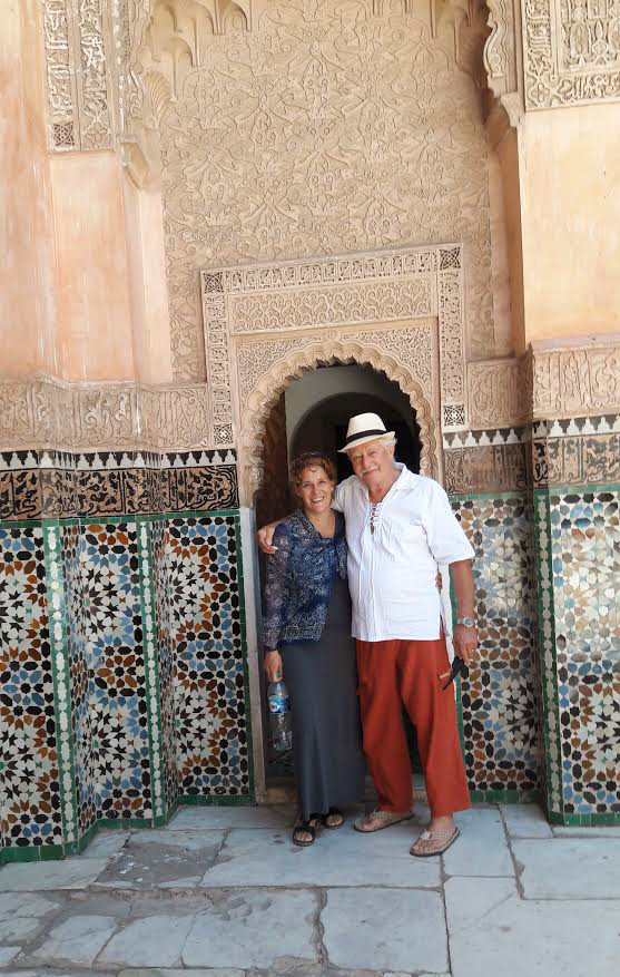 Lockdown In Las Vegas - Episode 2 Podcast 5 Lockdown in Vegas. Couple posing at doorway with Spanish tiles background
