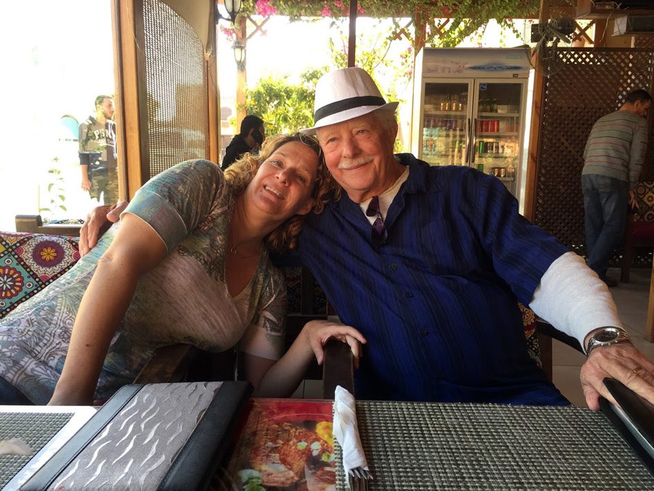 Lockdown in Las Vegas - podcast 2 Eden and Denny posing in restaurant