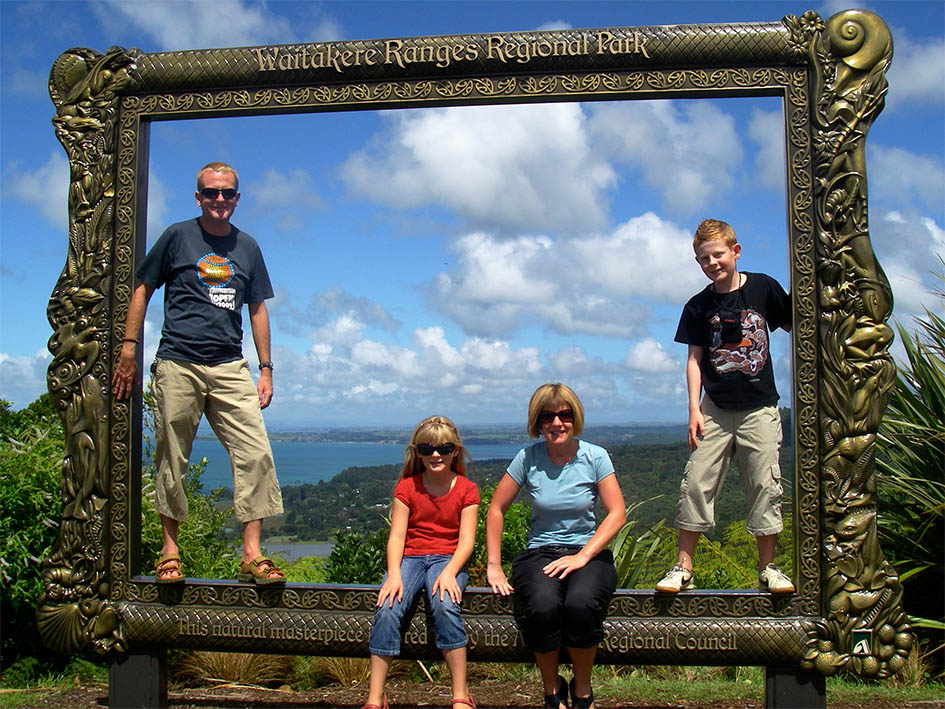 ian pilbeam and family in picture frame